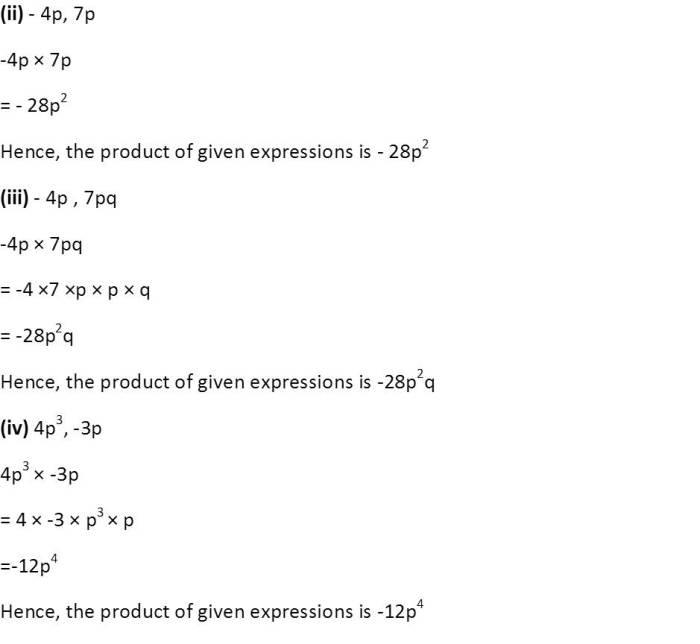 Algebraic expressions and identities,A 1,exercise 9.2,NCERT,Class8