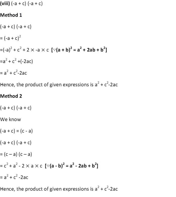 Algebraic expressions and identities,A 1(viii),exercise 9.5,NCERT,Class 8