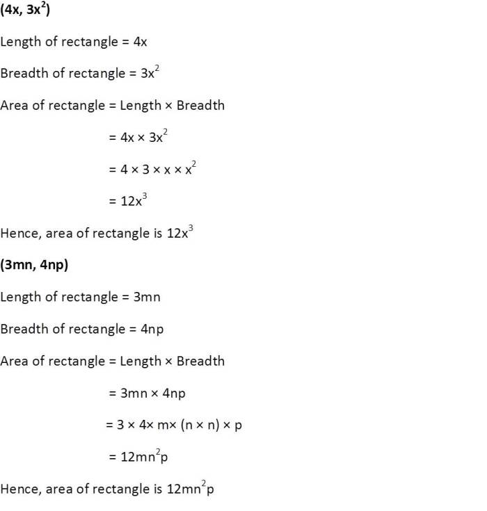 Algebraic expressions and identities,A 2,exercise 9.2,NCERT, Class8