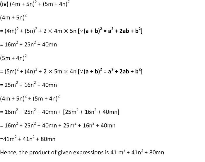 Algebraic expressions and identities,A 4(iv),exercise 9.5,NCERT,Class 8