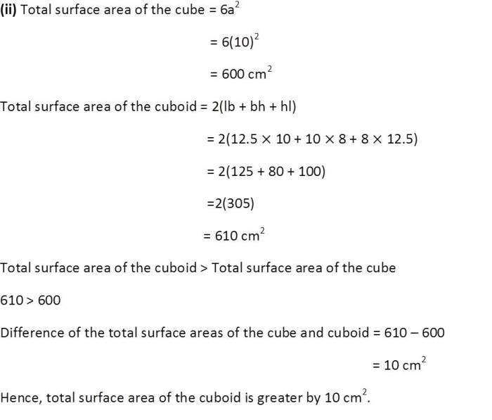 Surface areas and volumes, A5, exercise 13.1, NCERT, class 9