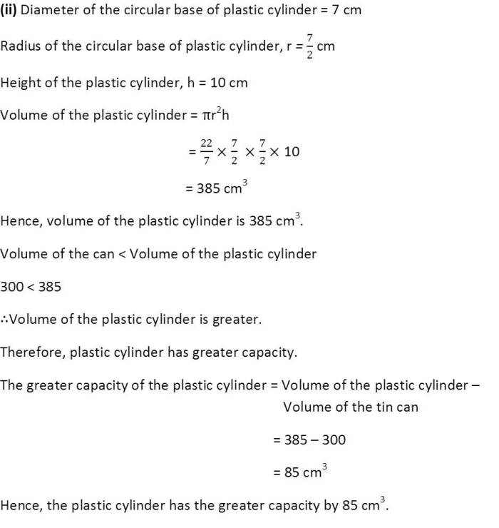Surface areas and volumes, A3, exercise 13.6, NCERT, class9