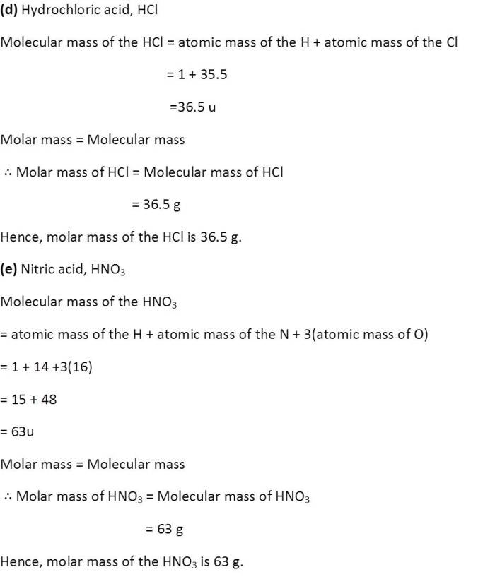 Atoms and molecules, Q 6(c), exercise, NCERT, class 9