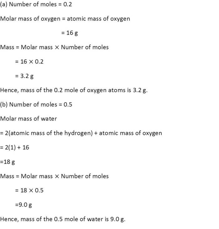 Atoms and molecules, Q 9, exercise, NCERT, class 9